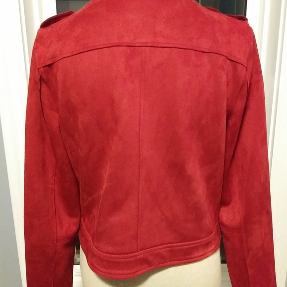 Red Tribal vegan suede jacket. NWOT. - Picture 3 of 7